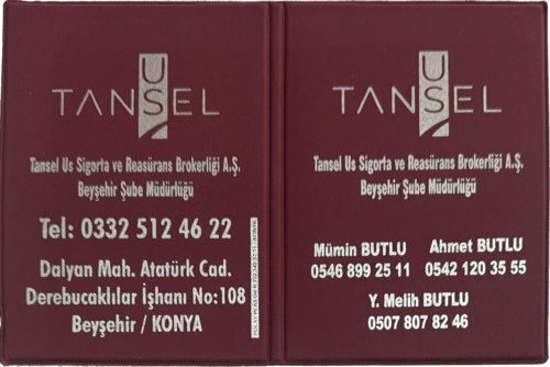 deri ruhsat kabi goresli baskılı parker