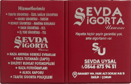deri ruhsat kabi goresli baskılı parker