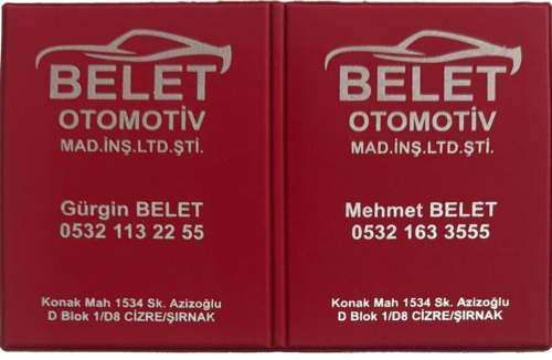 deri ruhsat kabi goresli baskılı parker
